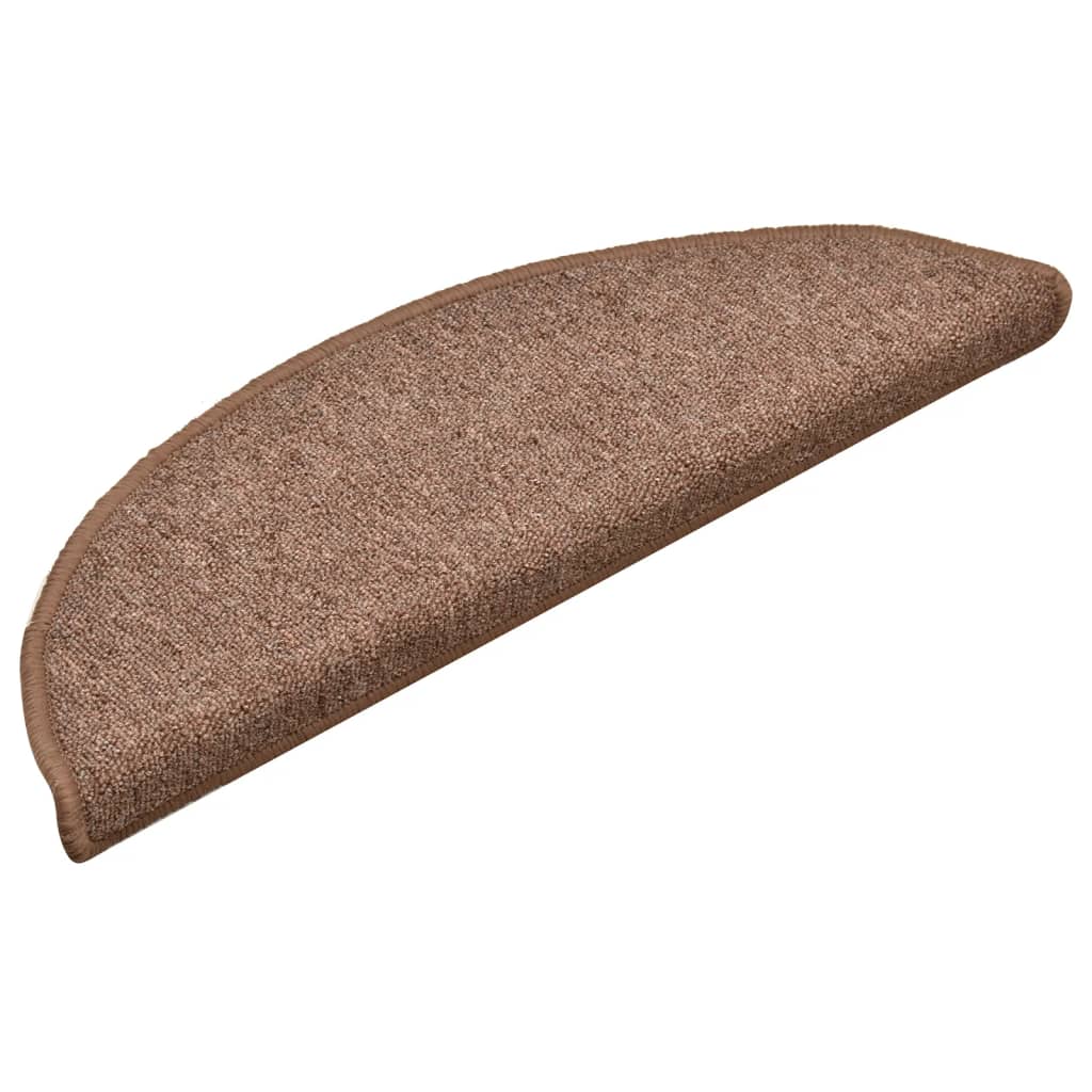 Treppenmatten 15 Stk. Braun 56x17x3 cm
