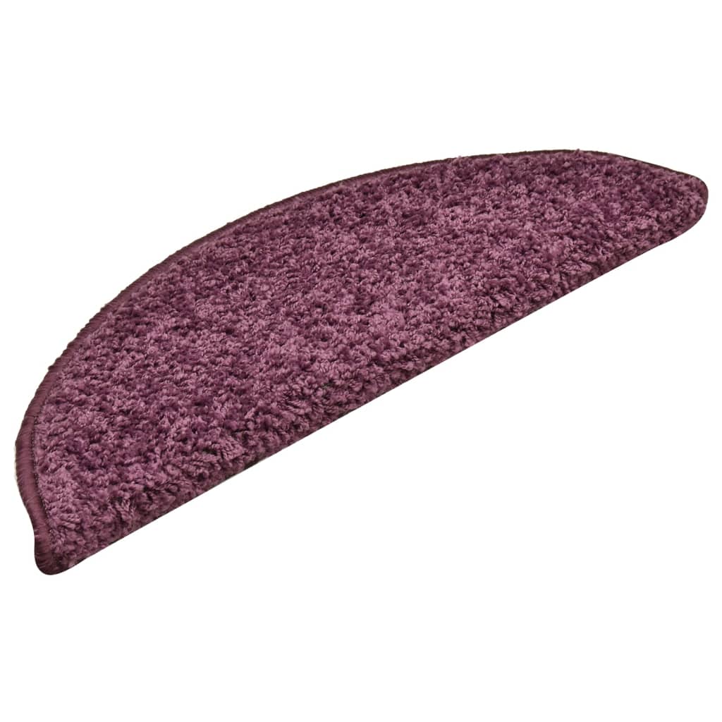 Stufenmatten 15 Stk. 56x17x3 cm Dunkelviolett Halbrund