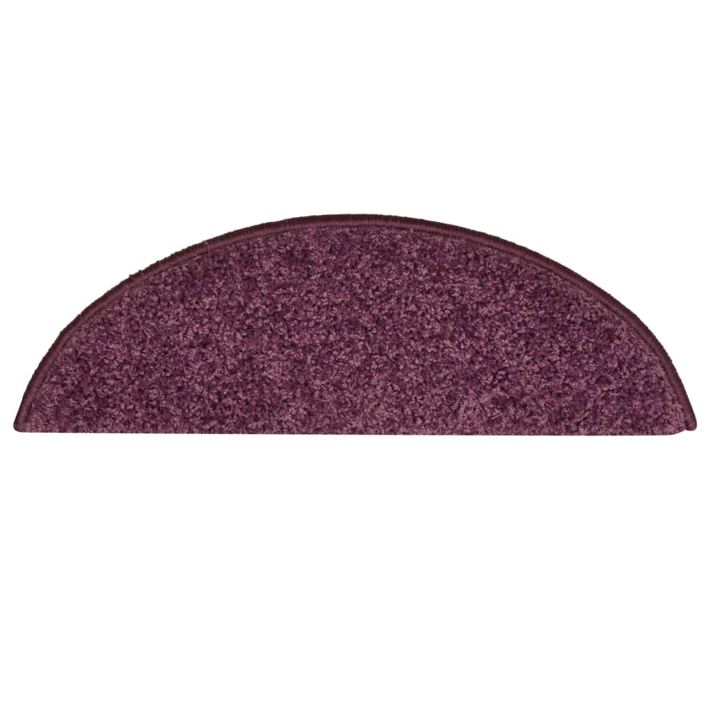 Stufenmatten 15 Stk. 56x17x3 cm Dunkelviolett Halbrund