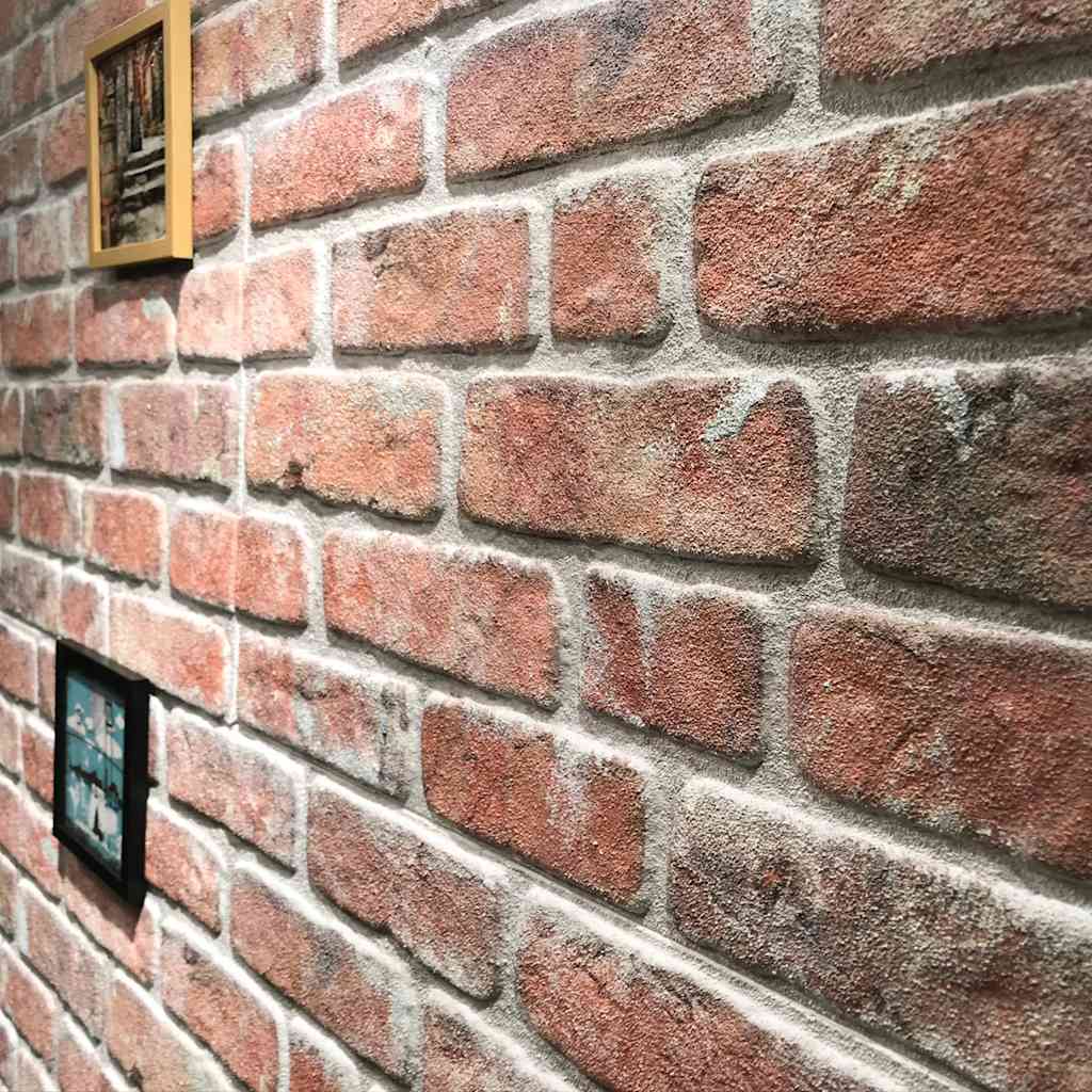3D vægpaneler 10 stk Røde murstenslook EPS