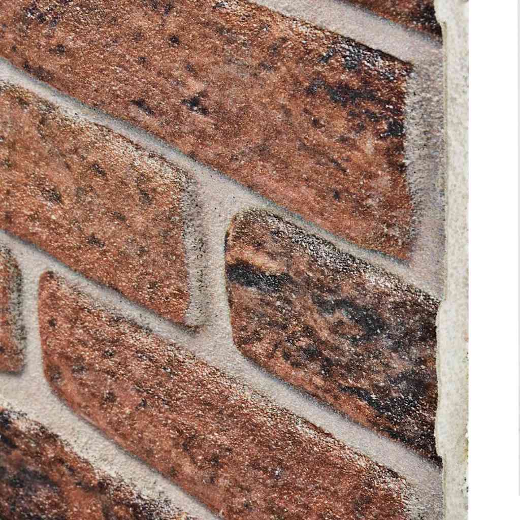 3D vægpaneler 10 stk Mørkebrun murstenslook EPS