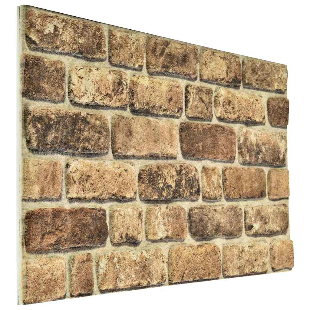 3D vægpaneler 10 stk Sandfarvet murstenslook EPS