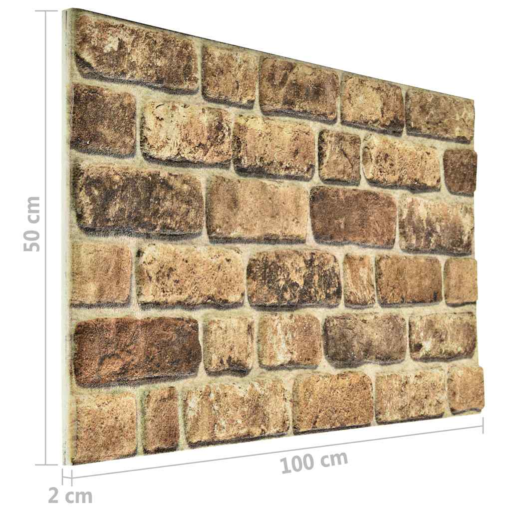 3D vægpaneler 10 stk Sandfarvet murstenslook EPS