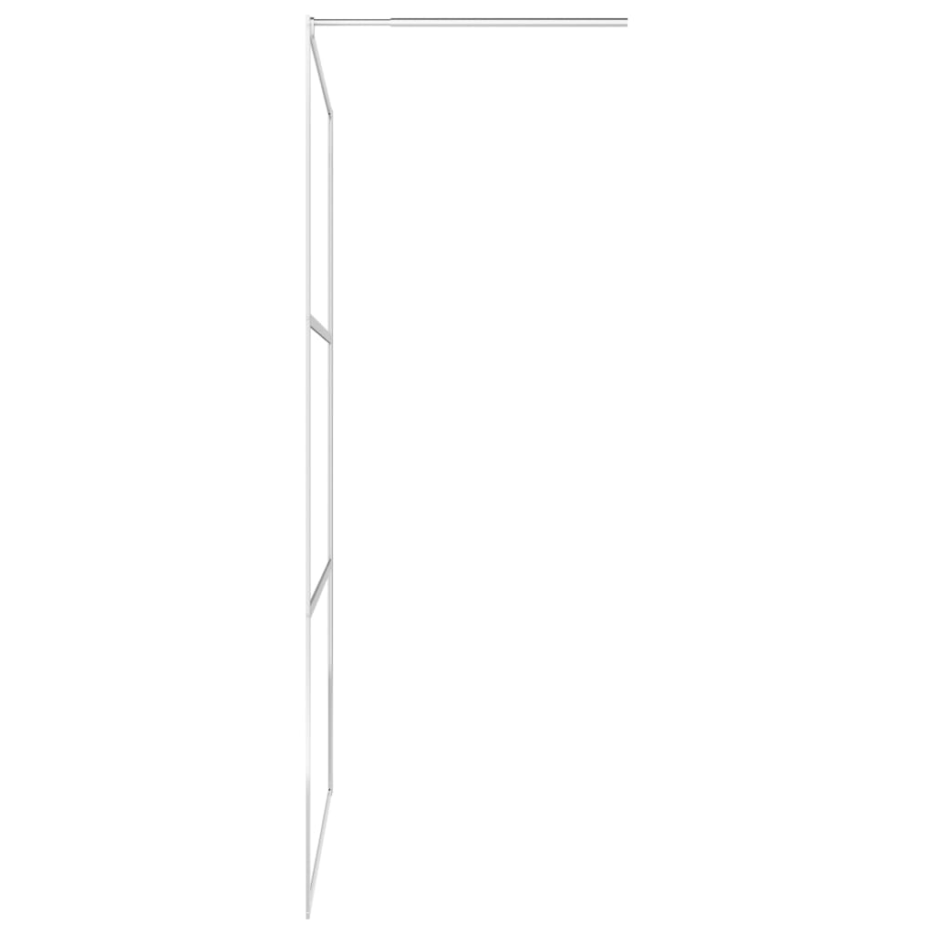 Brusevæg til bruseniche med klart hærdet glas 80x195 cm