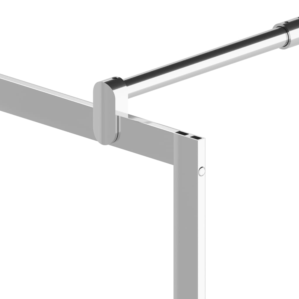 Brusevæg til bruseniche med klart hærdet glas 80x195 cm