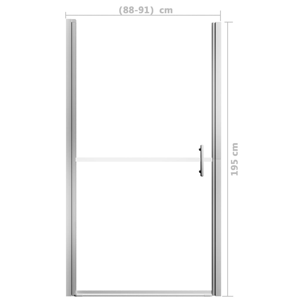 Brusedør mat hærdet glas 91x195 cm