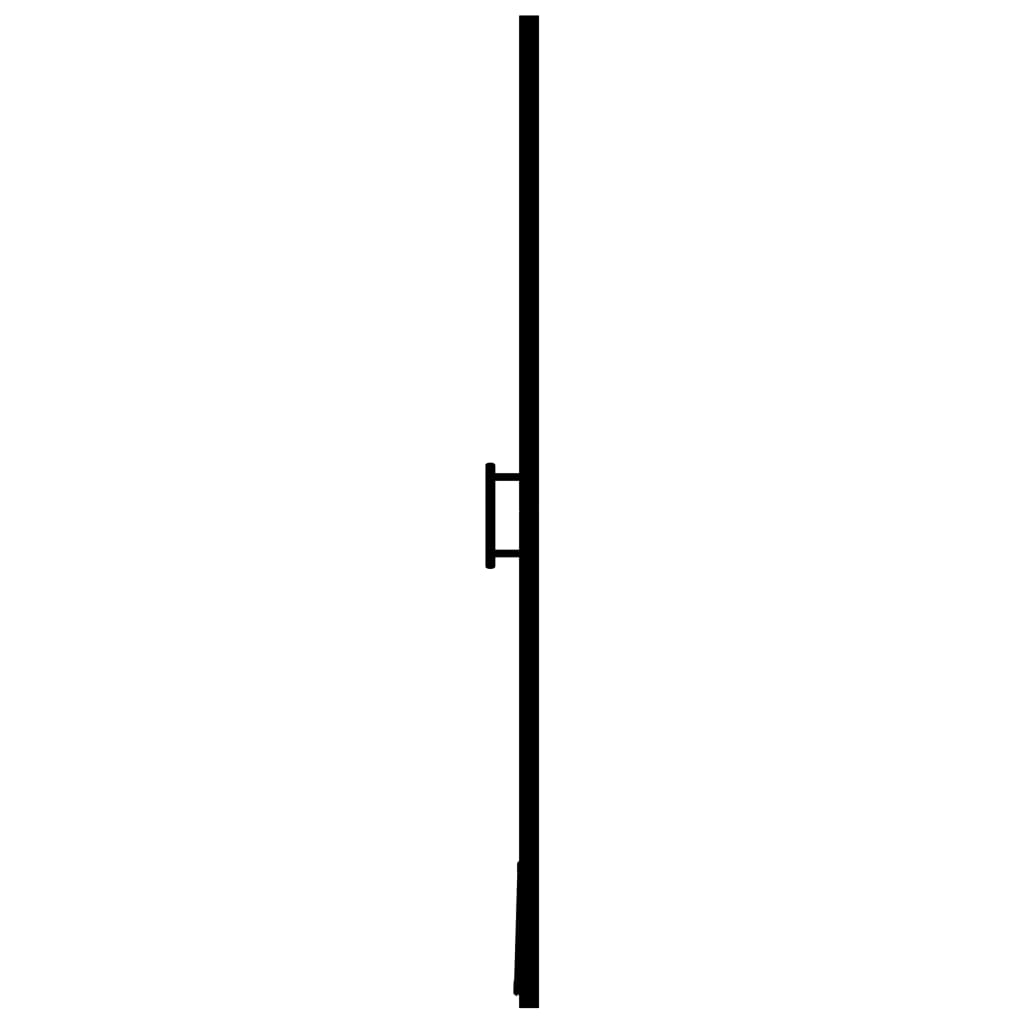 Brusedør mat hærdet glas 91x195 cm Sort