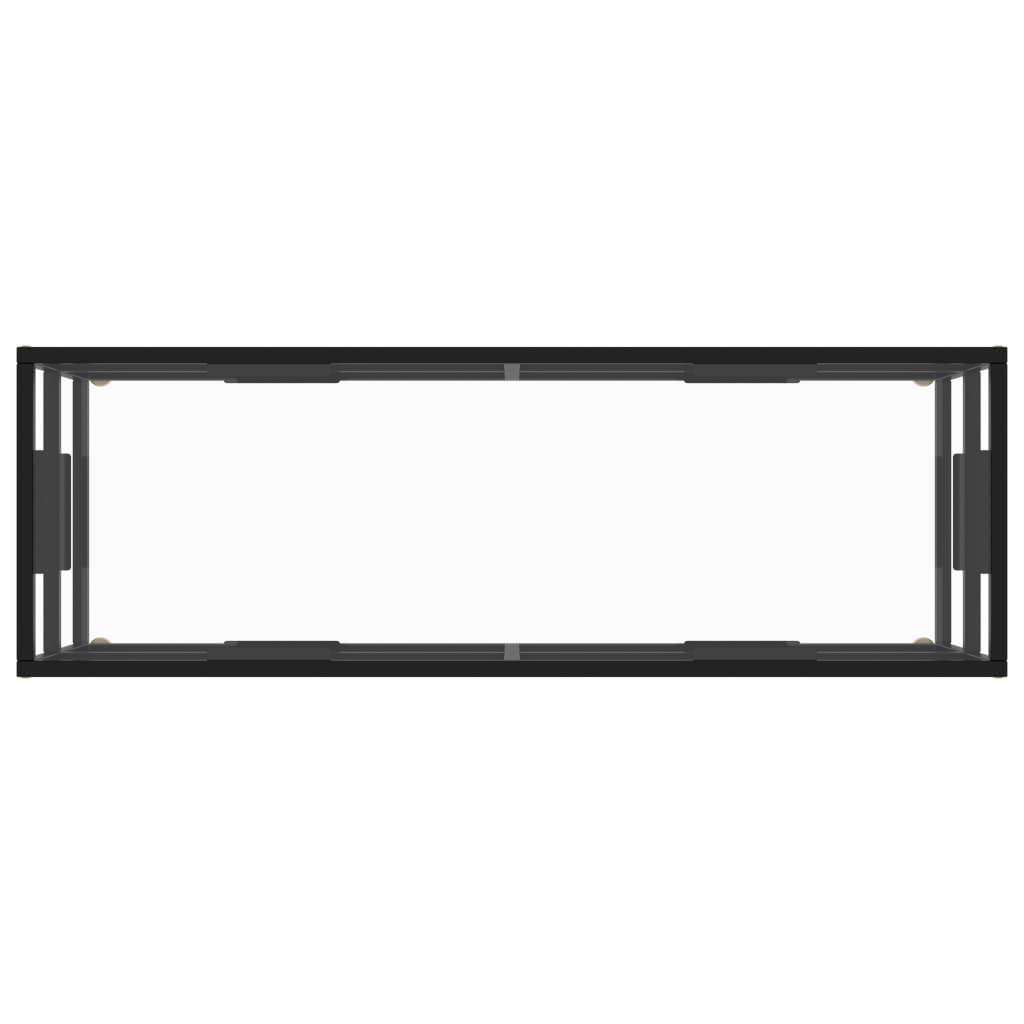 TV-skab Sort med hærdet glas 120x40x40 cm