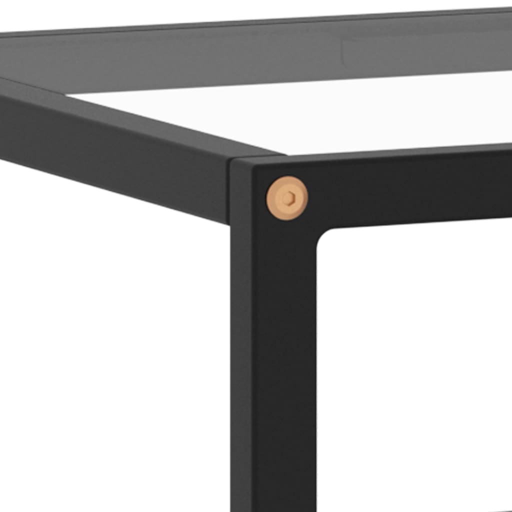 TV-skab Sort med hærdet glas 120x40x40 cm