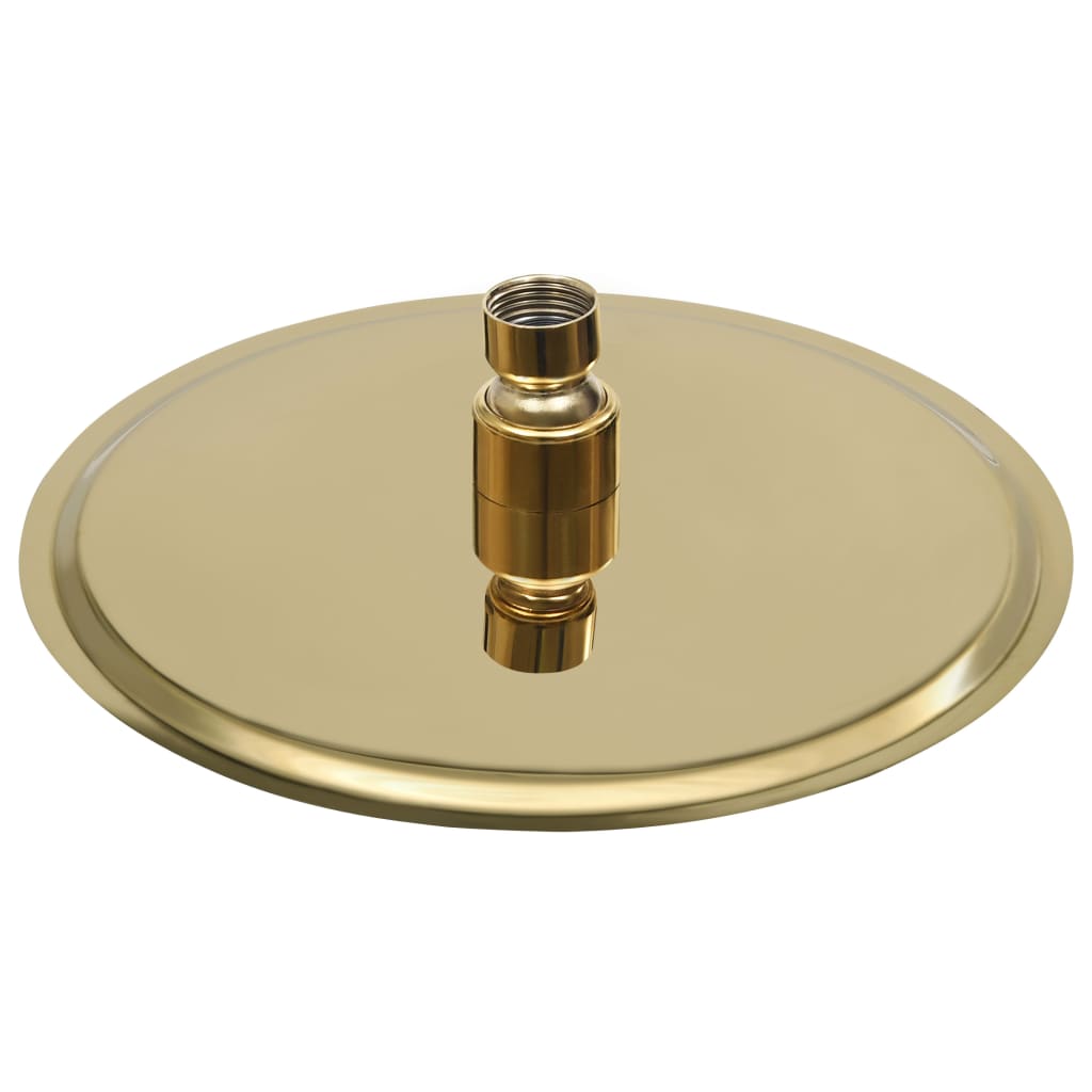 Regenbrause Edelstahl 20 cm Rund Golden