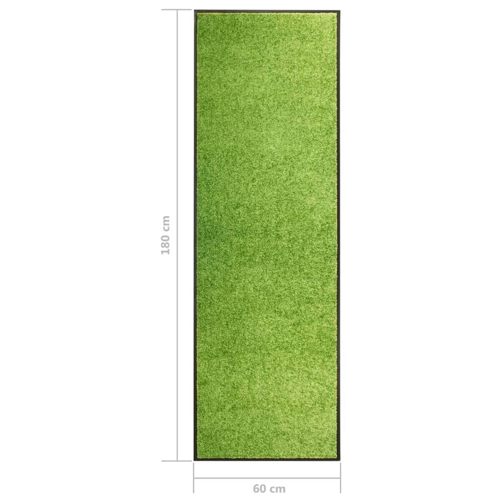 Dørmåtte Vaskbar Grøn 60x180 cm