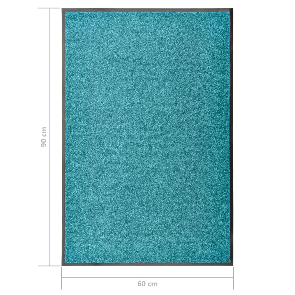 Dørmåtte Vaskbar Cyan 60x90 cm