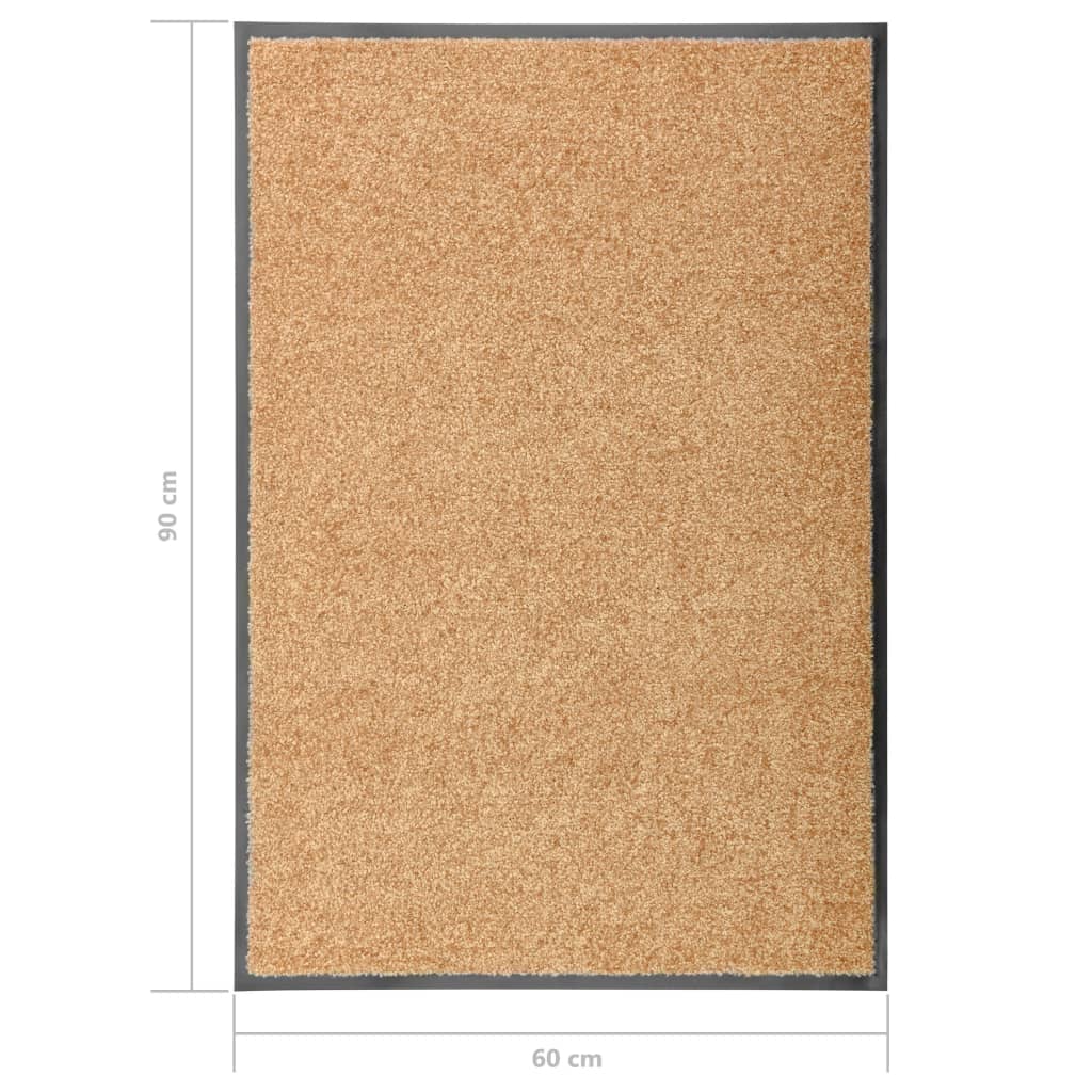 Dørmåtte Vaskbar Creme 60x90 cm