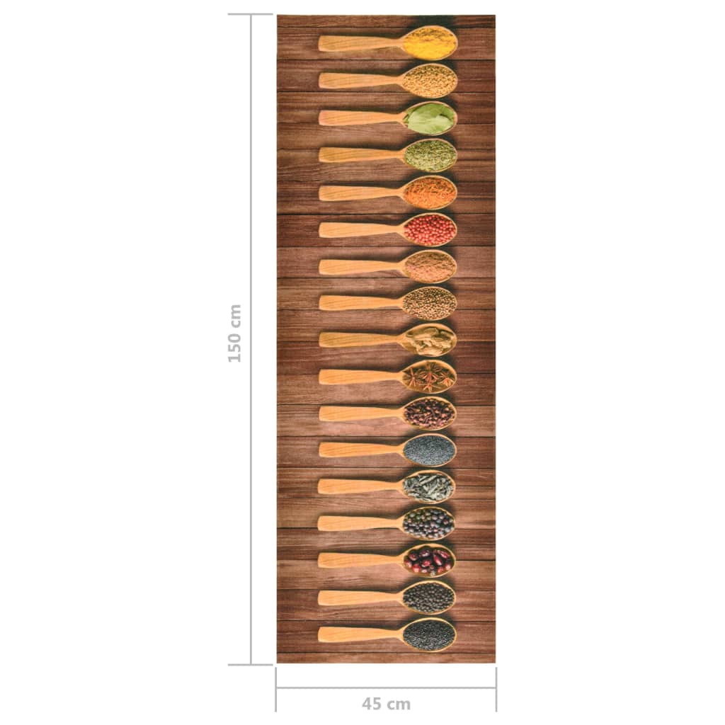 Køkken Gulvmåtte Vaskbar ske 45x150 cm