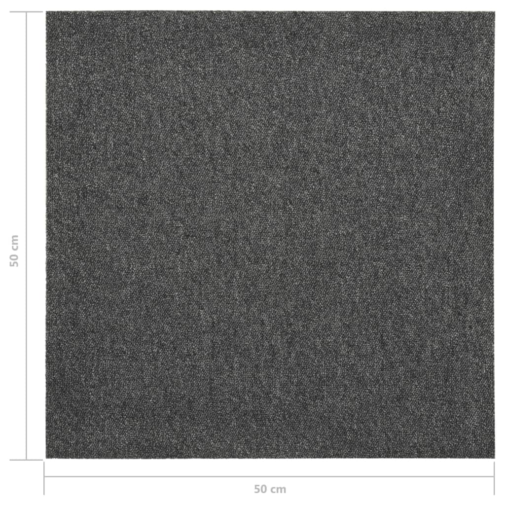 Tæppefliser 20 stk. 5 m² 50x50 cm antracit