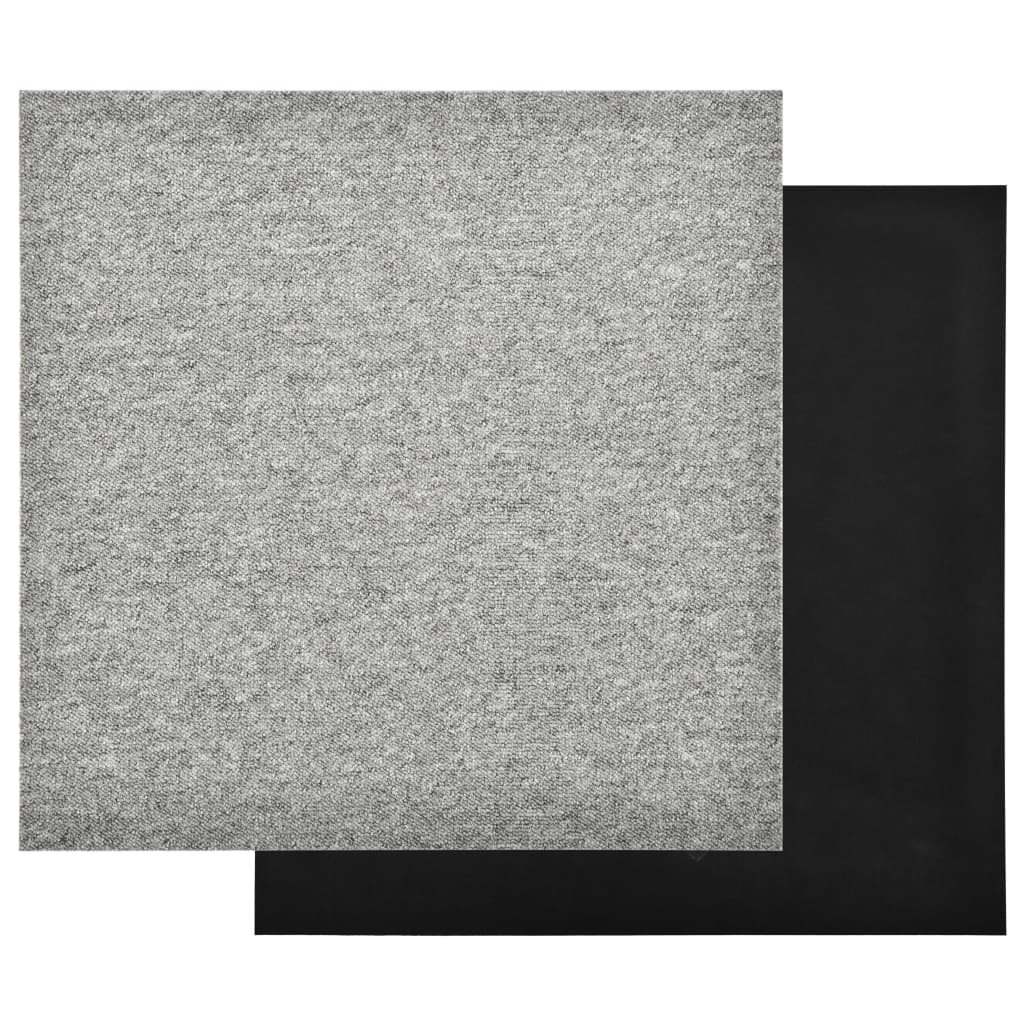 Tæppefliser 20 stk. 5 m² 50x50 cm lysegrå