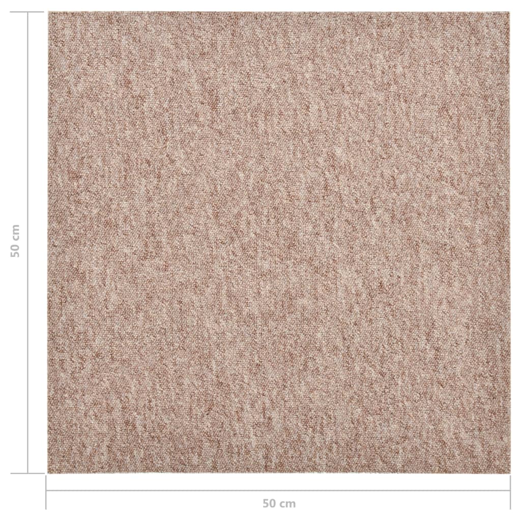 Tæppefliser 20 stk 5 m² 50x50 cm Beige