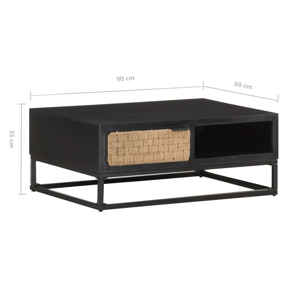 Sofabord 90x60x35 cm mango massivt træ