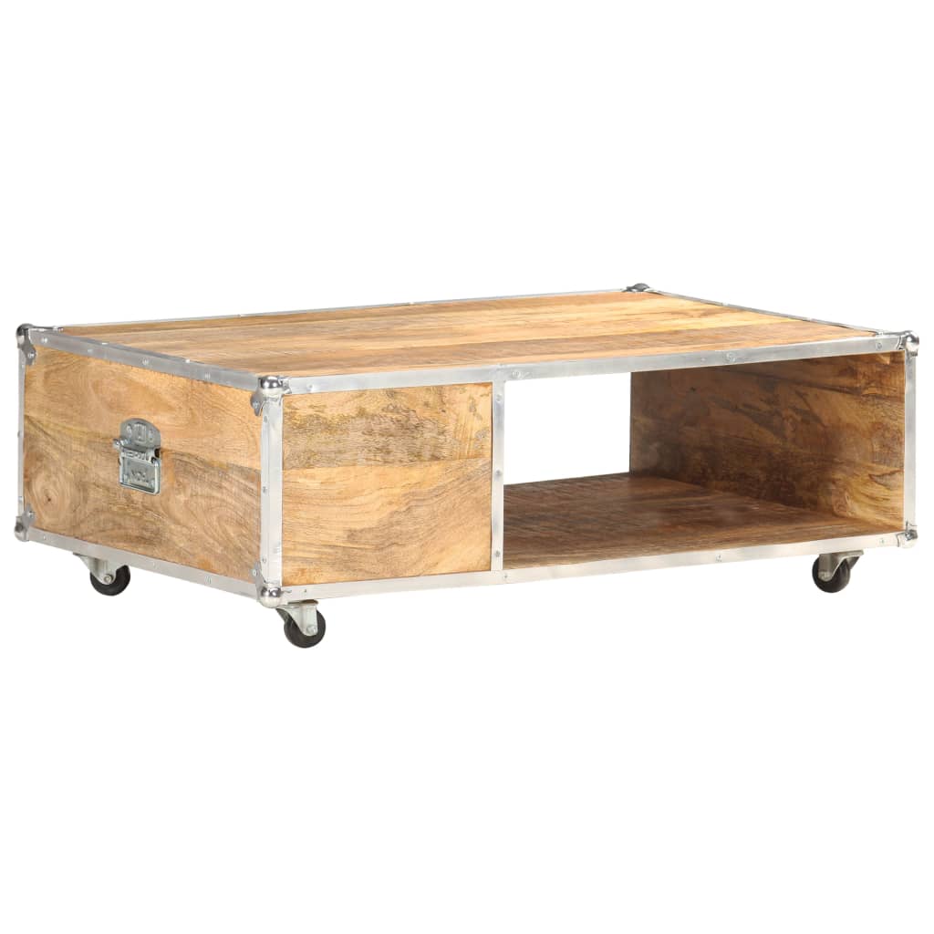 Sofabord 89x59x33 cm Massivt groft mangotræ