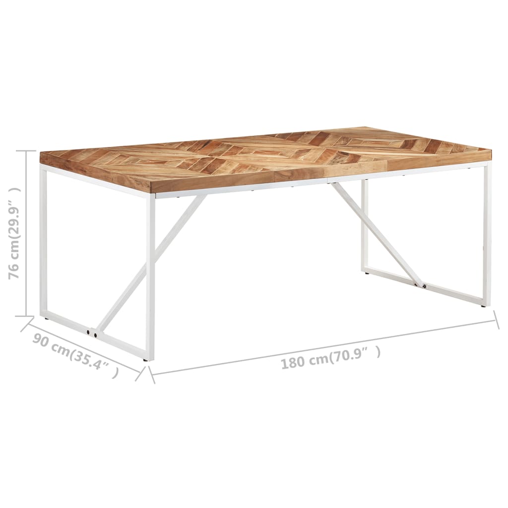 Spisebord 180x90x76 cm akacie og mango massivt træ