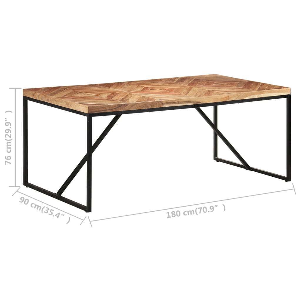 Spisebord 180x90x76 cm akacie og mango massivt træ