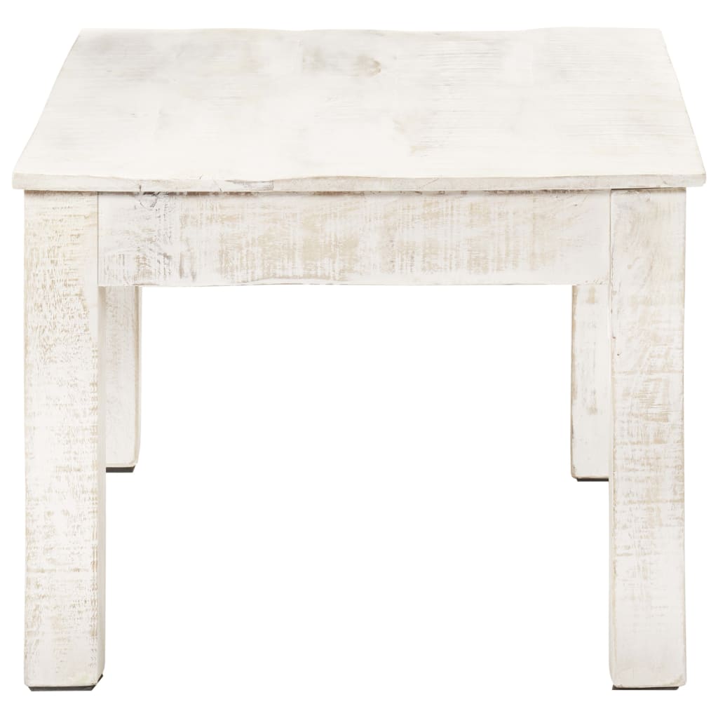 Sofabord Hvid 110x60x45 cm Massivt mangotræ