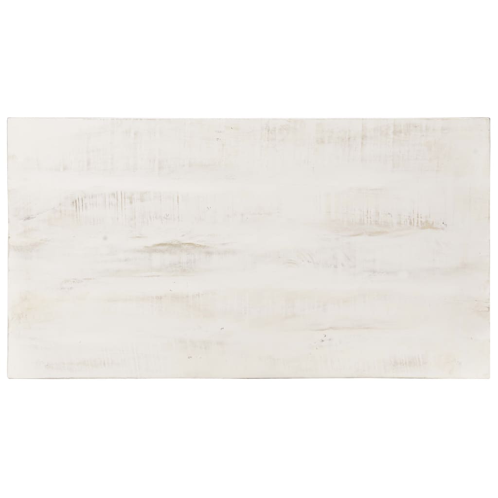 Sofabord Hvid 110x60x45 cm Massivt mangotræ