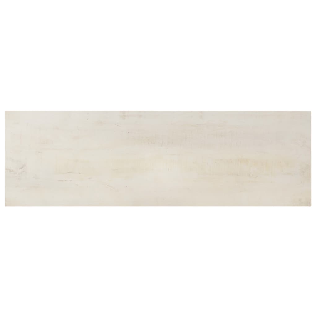 Konsolbord Hvid 115x35x77 cm Groft mangotræ