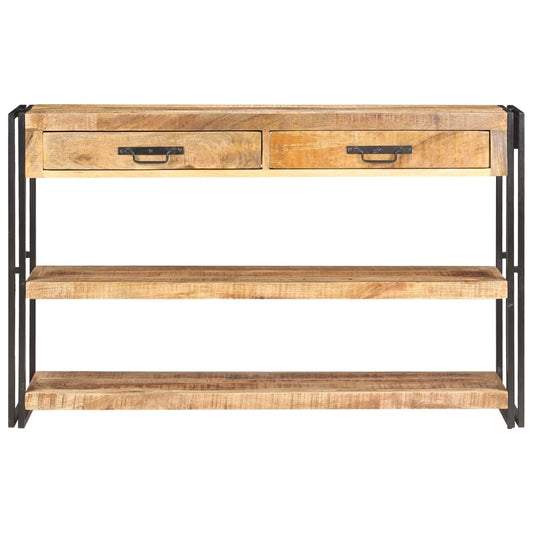 Sideboard 120x30x75 cm Raues Mango-Massivholz
