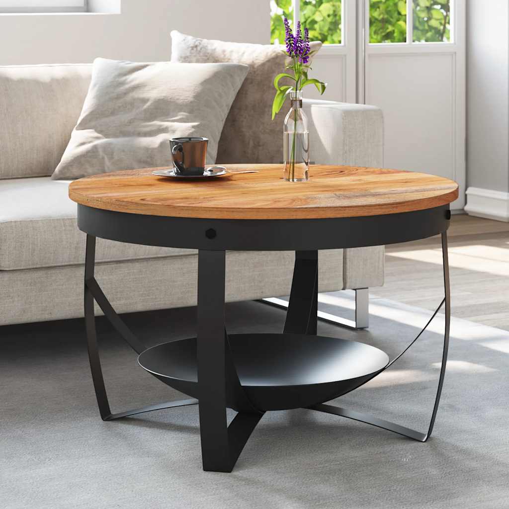 Couchtisch Ø68x43 cm Massivholz Akazie