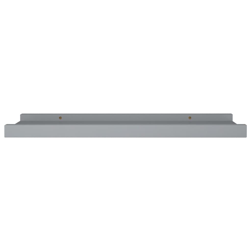 Bilderleisten 2 Stk. Grau 40x9x3 cm MDF