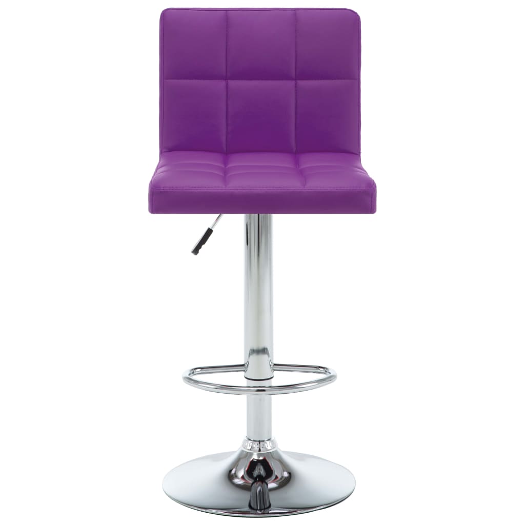 Barhocker 2 Stk. Lila Kunstleder