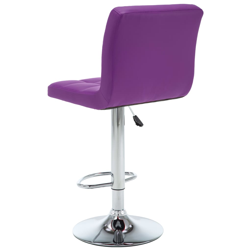 Barhocker 2 Stk. Lila Kunstleder