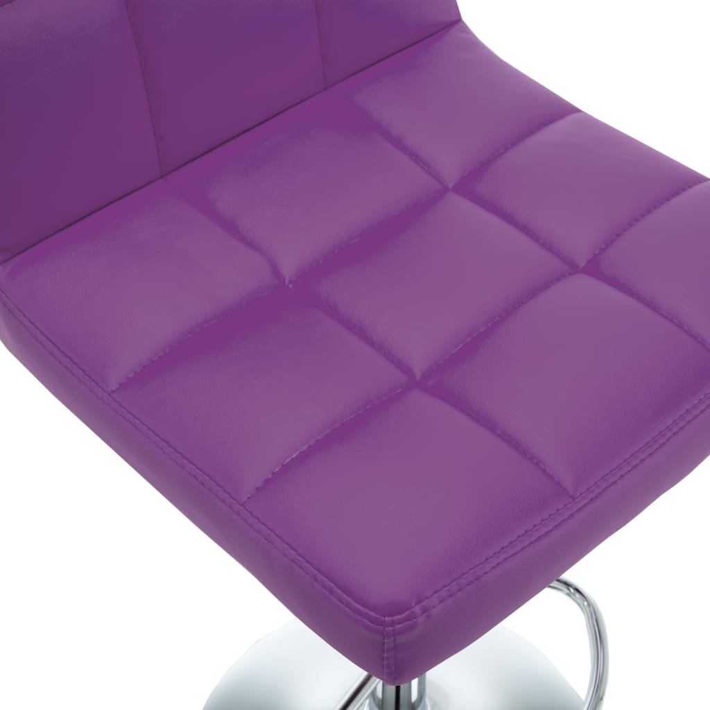 Barhocker 2 Stk. Lila Kunstleder