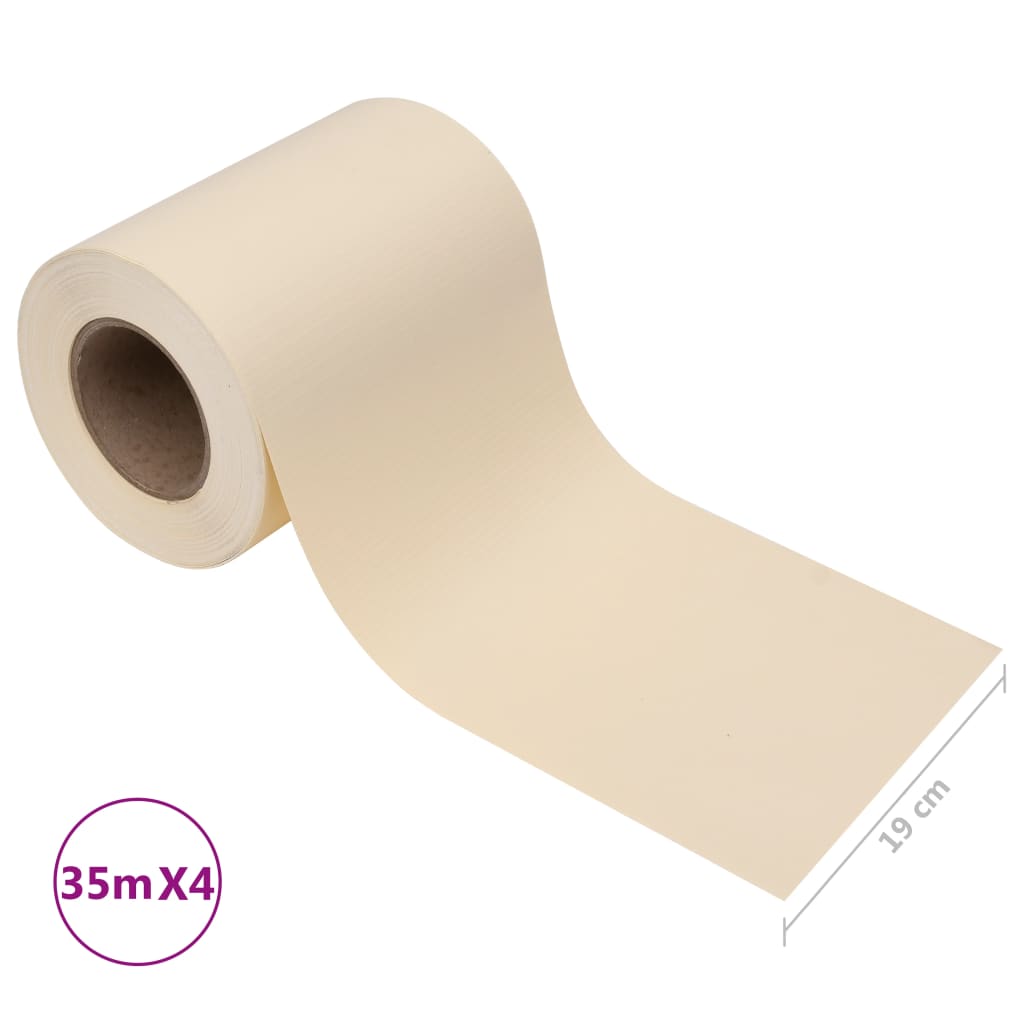 Havebeskyttelsesskærm 4 stk PVC 35x0,19 m creme