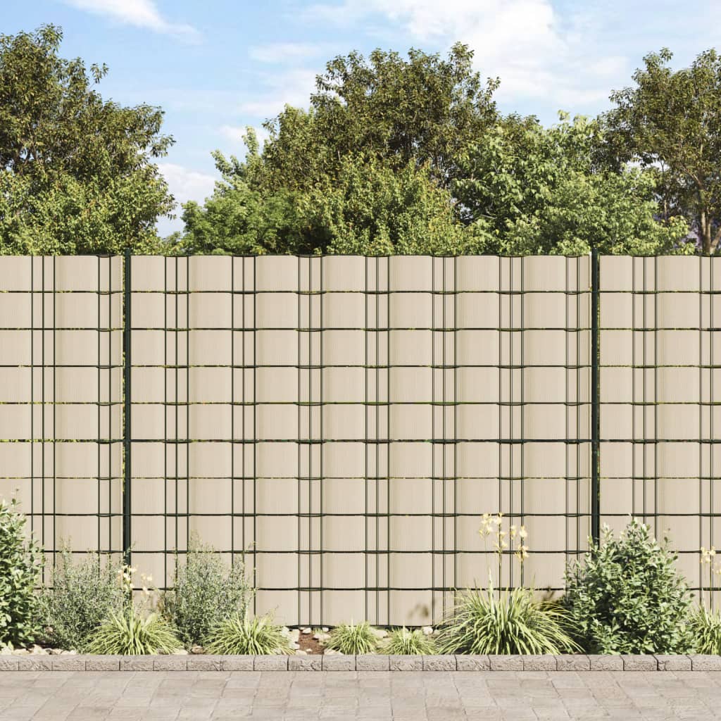 Havebeskyttelsesskærm 4 stk PVC 35x0,19 m creme