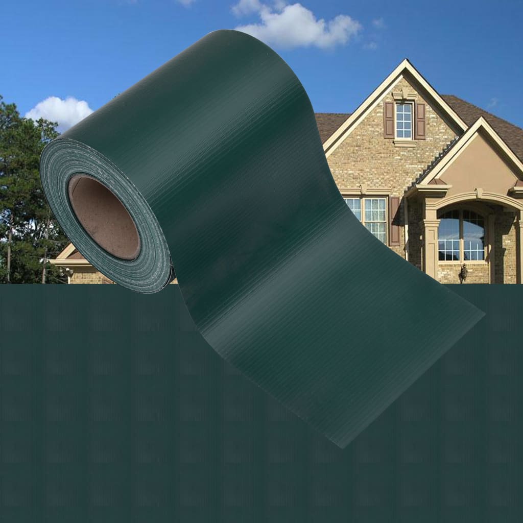 Haveafskærmning PVC 35x0,19 m matgrøn