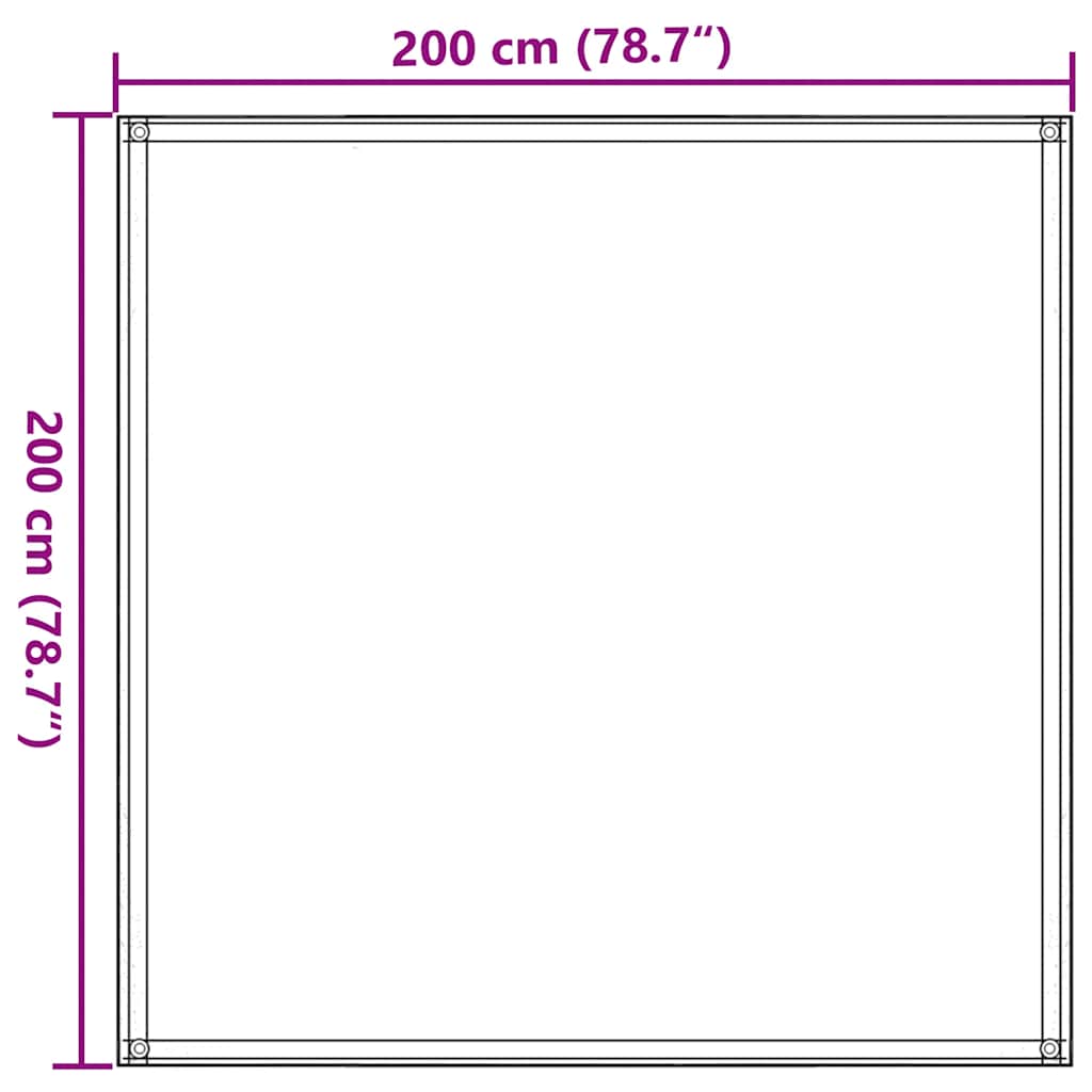 Zeltteppich 200x200 cm Beige