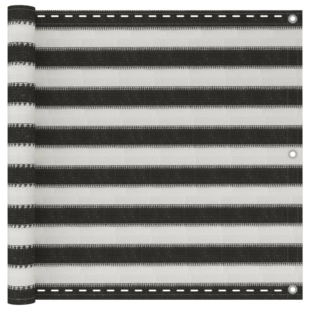 Balkon-Sichtschutz HDPE 90x500 cm Anthrazit und Weiß