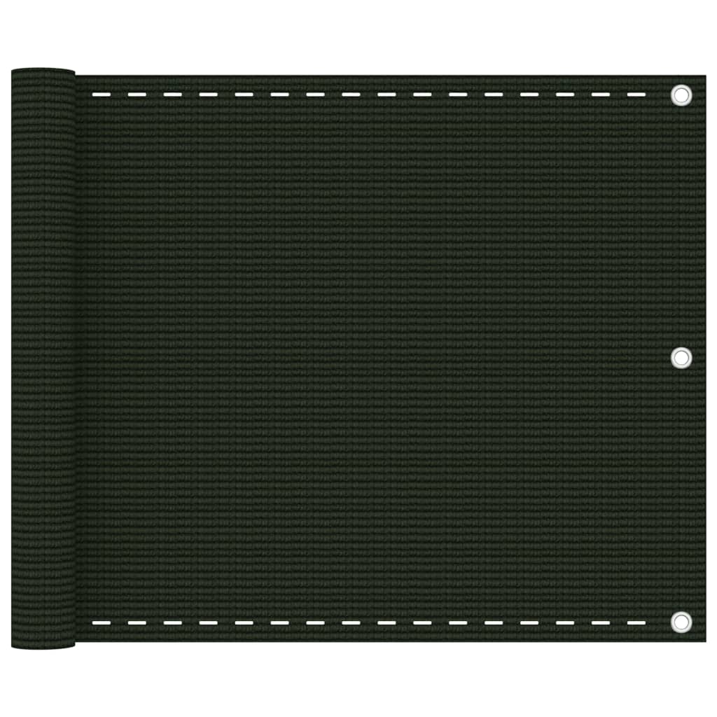 Balkon Sichtschutz Dunkelgrün 75x600 cm HDPE