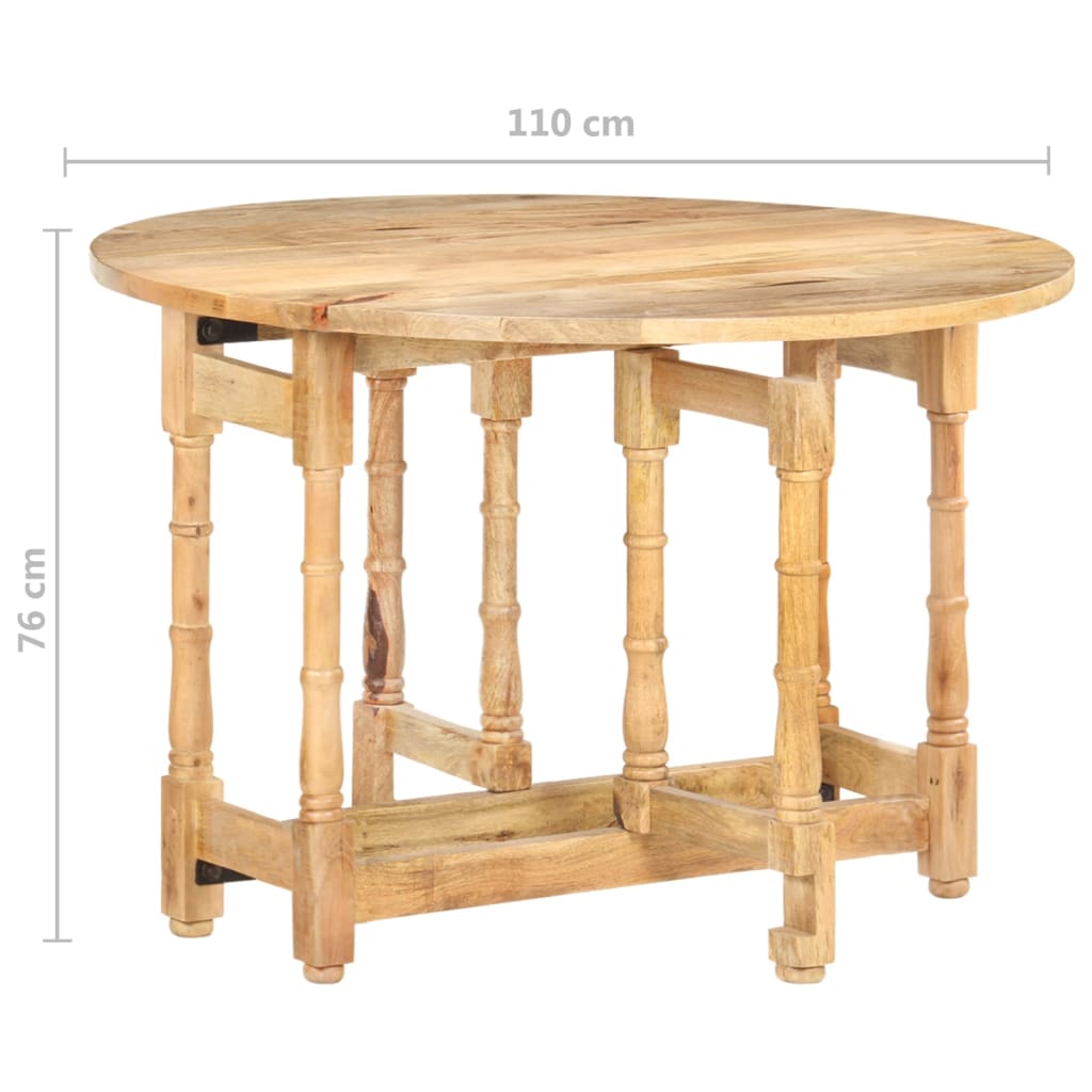 Spisebord Rundt 110x76 cm Mango Massivt Træ