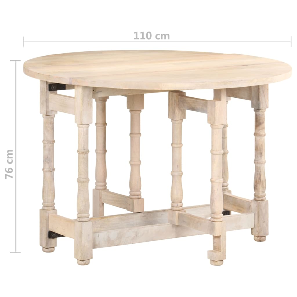 Spisebord Rundt 110x76 cm Mango Massivt Træ