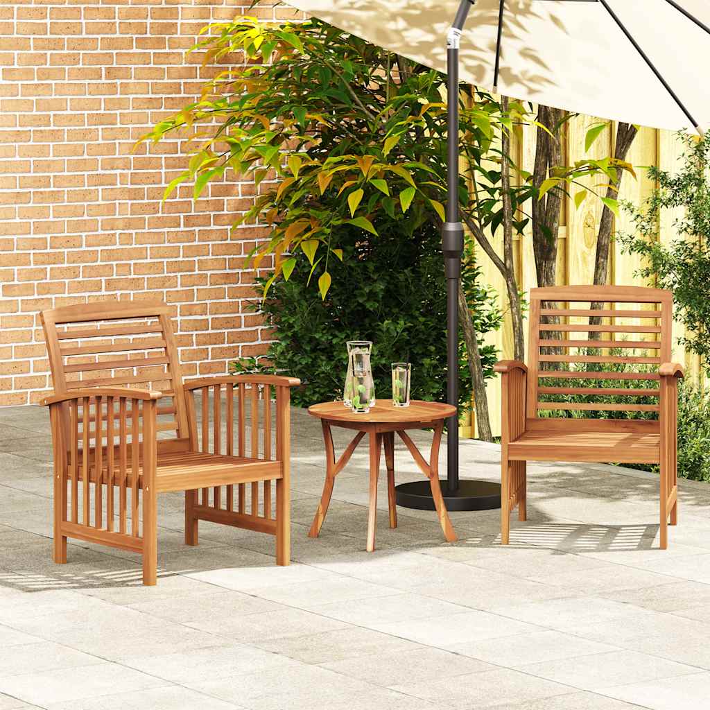 Gartenstühle 2 Stk. Massivholz Akazie