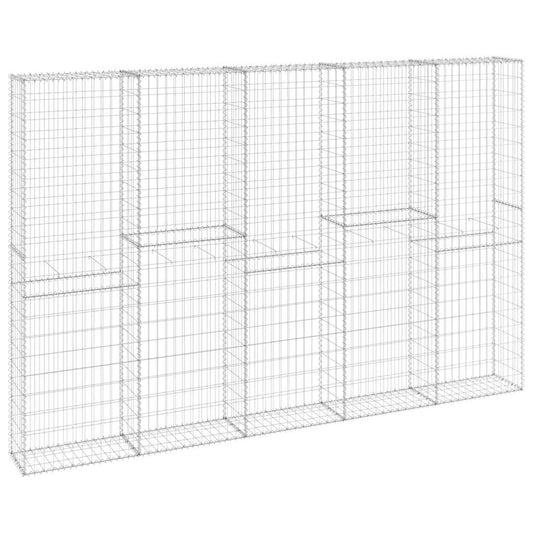 Gabionenwand mit Abdeckung Verzinkter Stahl 300x30x200 cm