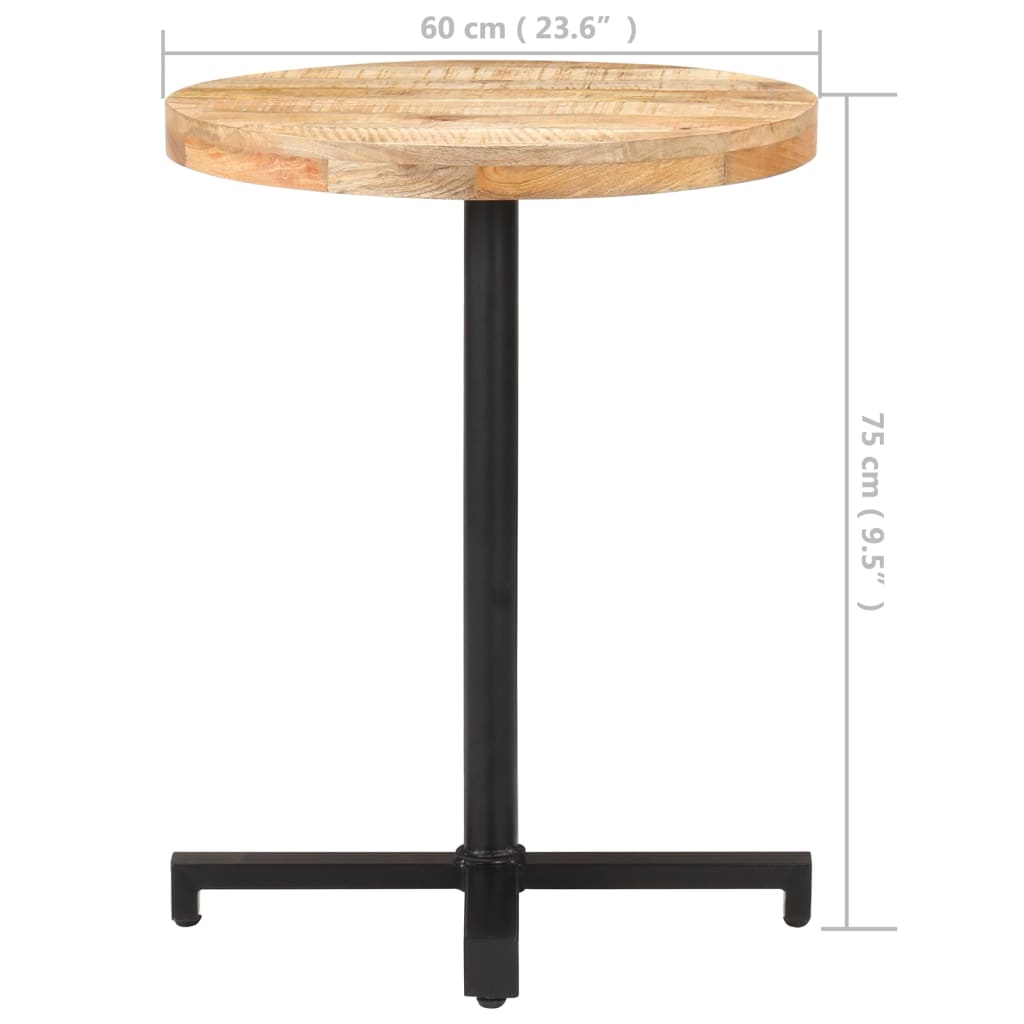 Bistro Bord Rundt Ø60x75 cm Groft Mango Træ