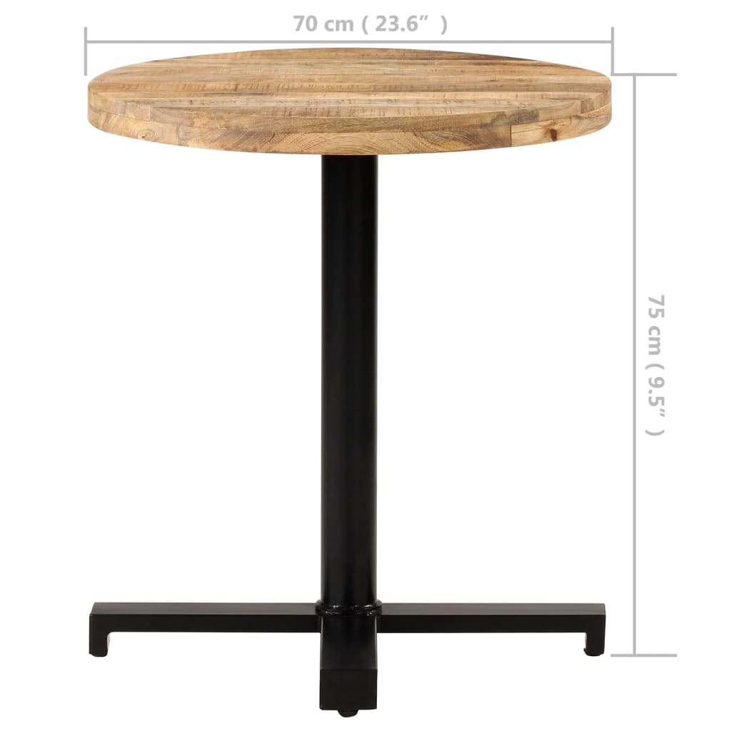 Bistro Bord Rundt Ø70x75 cm Groft Mango Træ