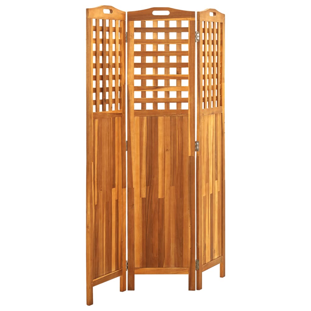 3-delt rumdeler 121x2x170 cm akacie massivt træ