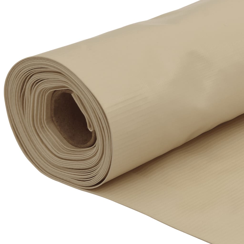 Balkon-Sichtschutz Beige 90x500 cm Oxford-Gewebe