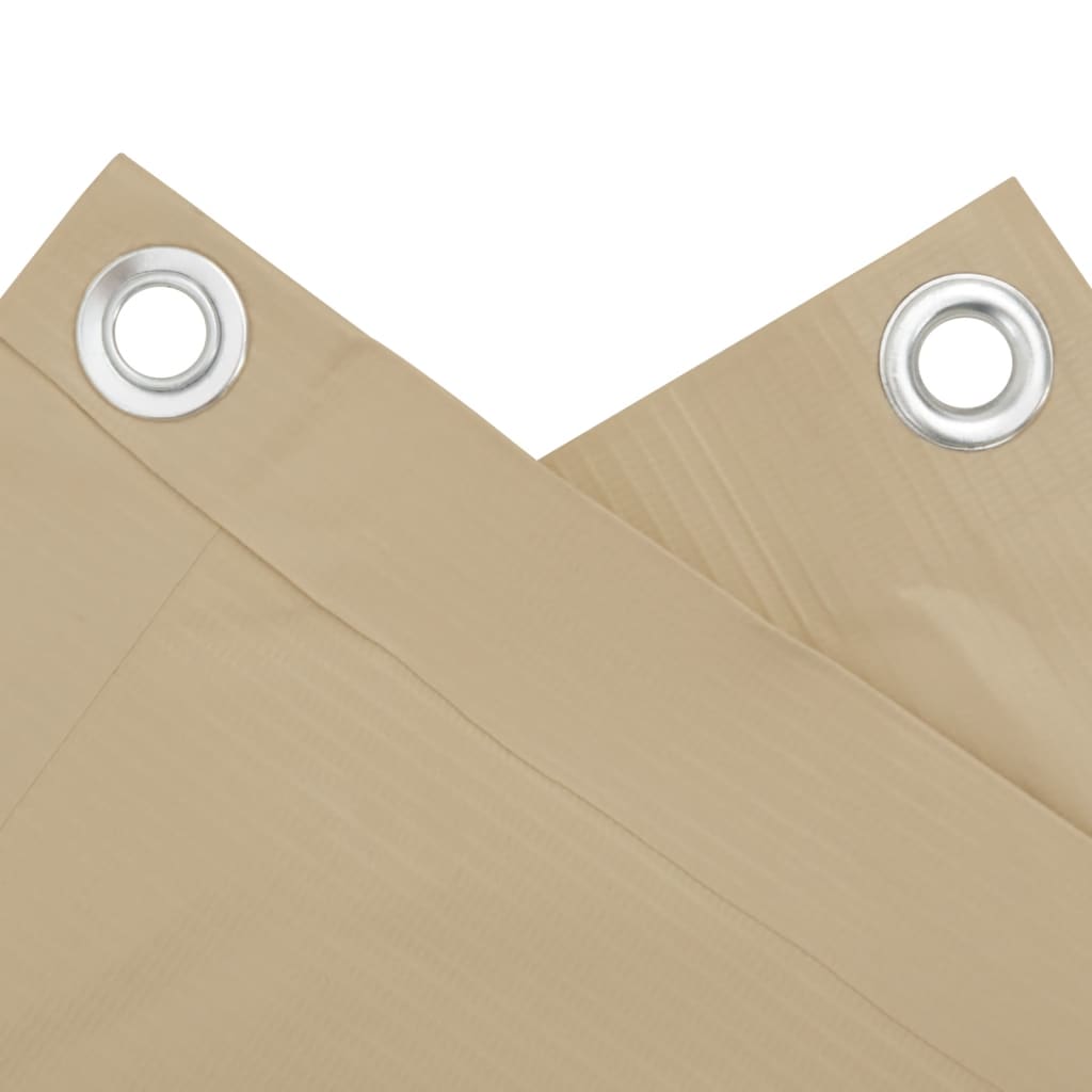 Balkon-Sichtschutz Beige 120x500 cm Oxford-Gewebe