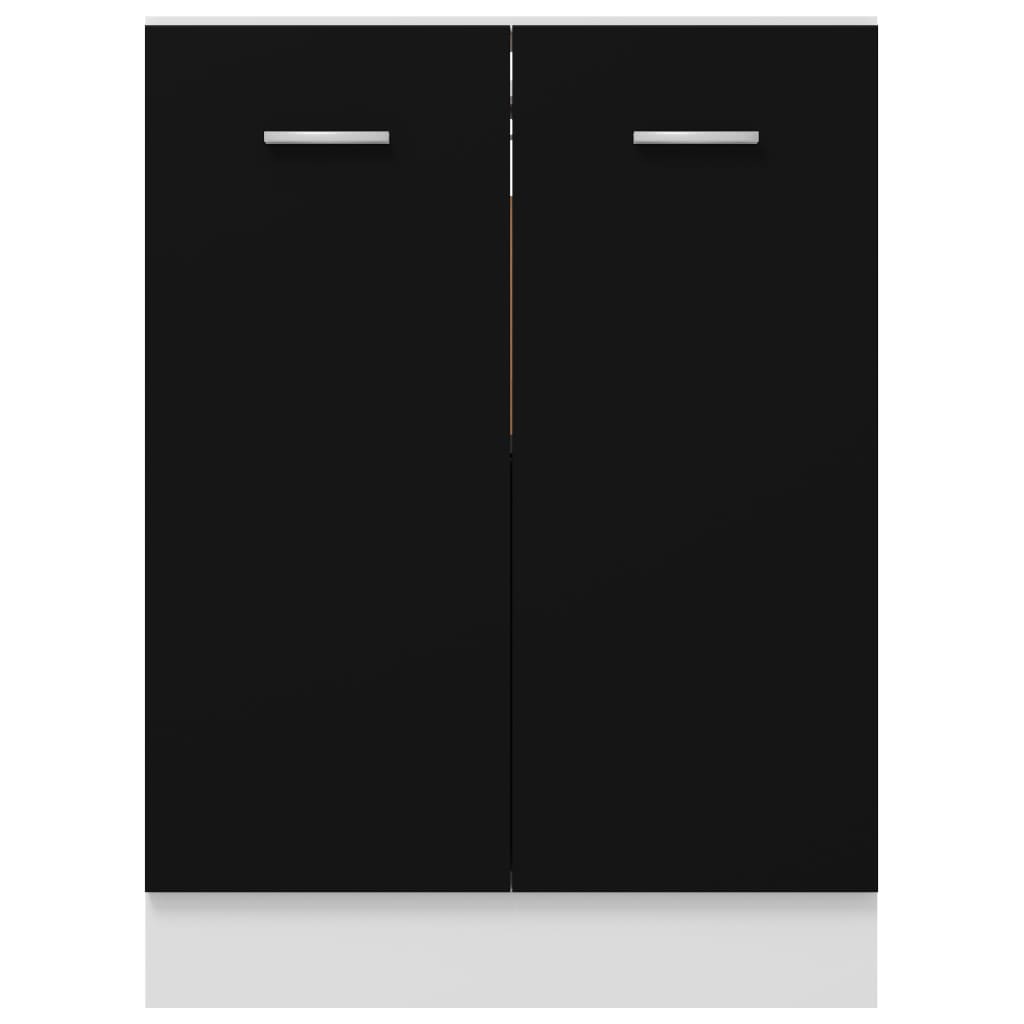 Unterschrank Lyon Schwarz 60x46x81,5 cm Holzwerkstoff